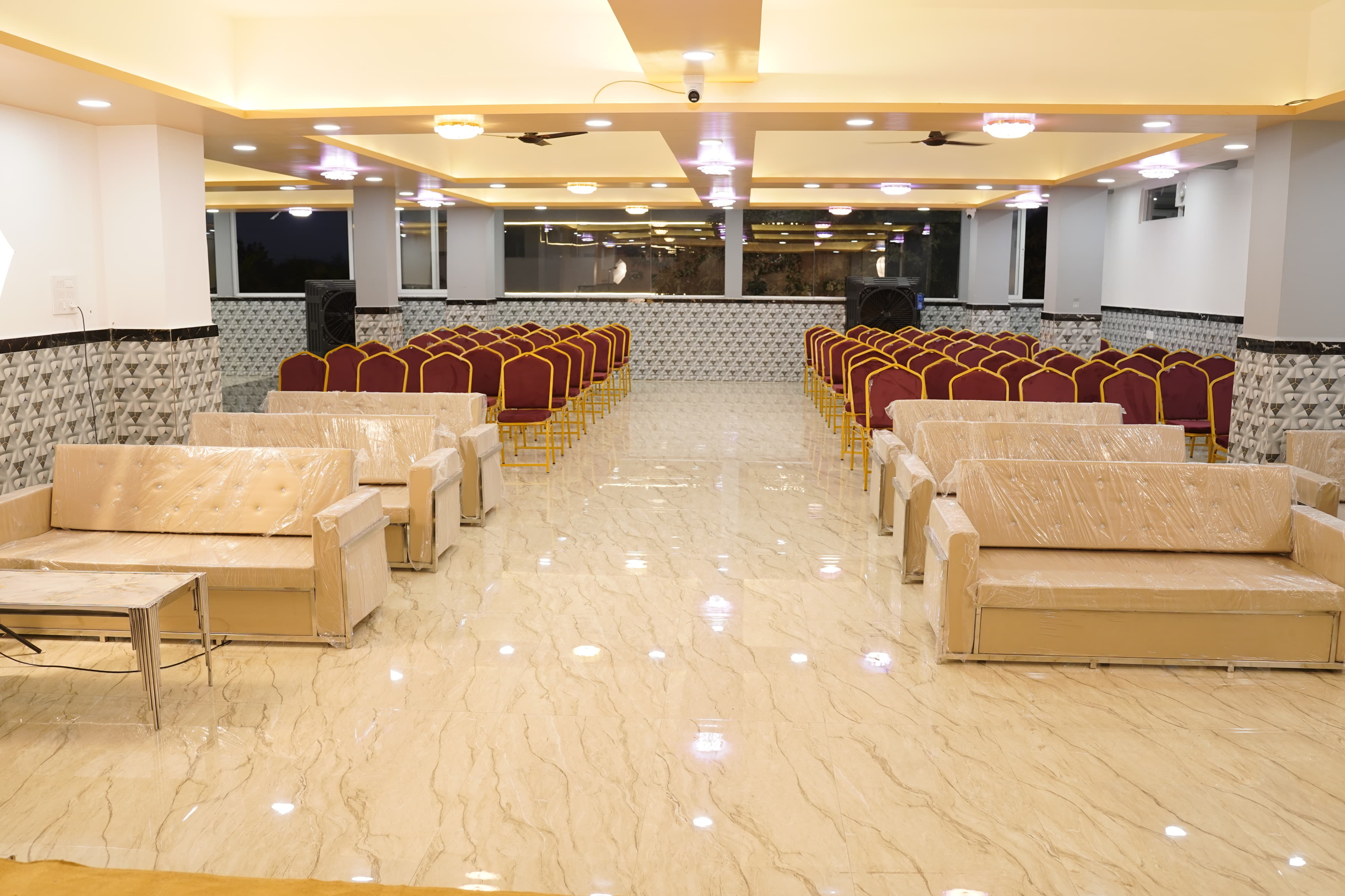 Celebration space and seating hall